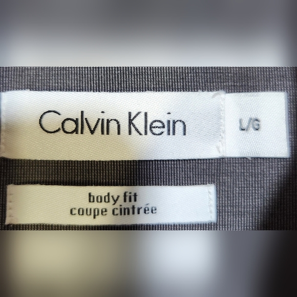 Calvin Klein Burgandy & Gray Plaid Button Down Shirt - Picture 4 of 4